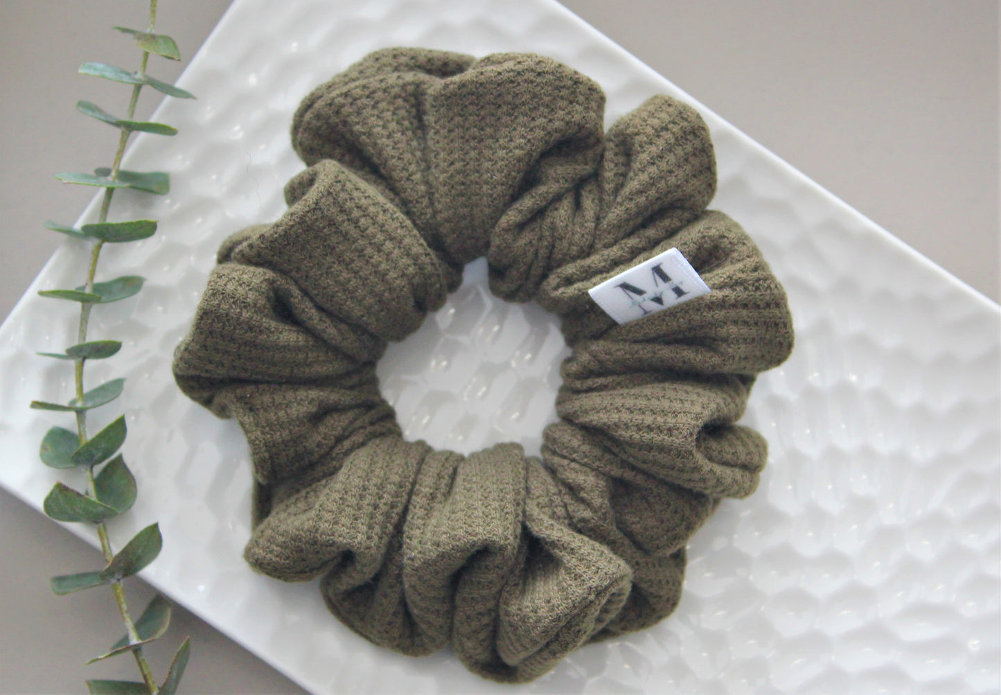 Army Green Waffle Knit