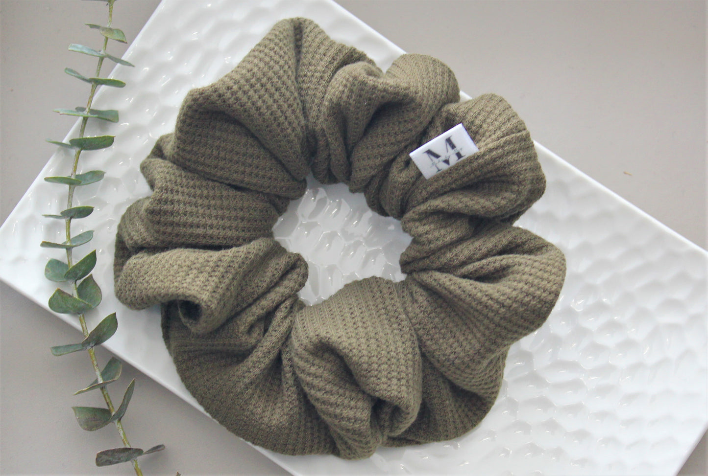 Army Green Waffle Knit