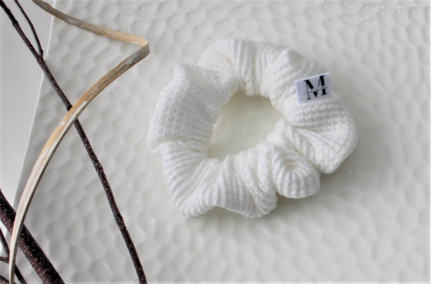 White Waffle Knit